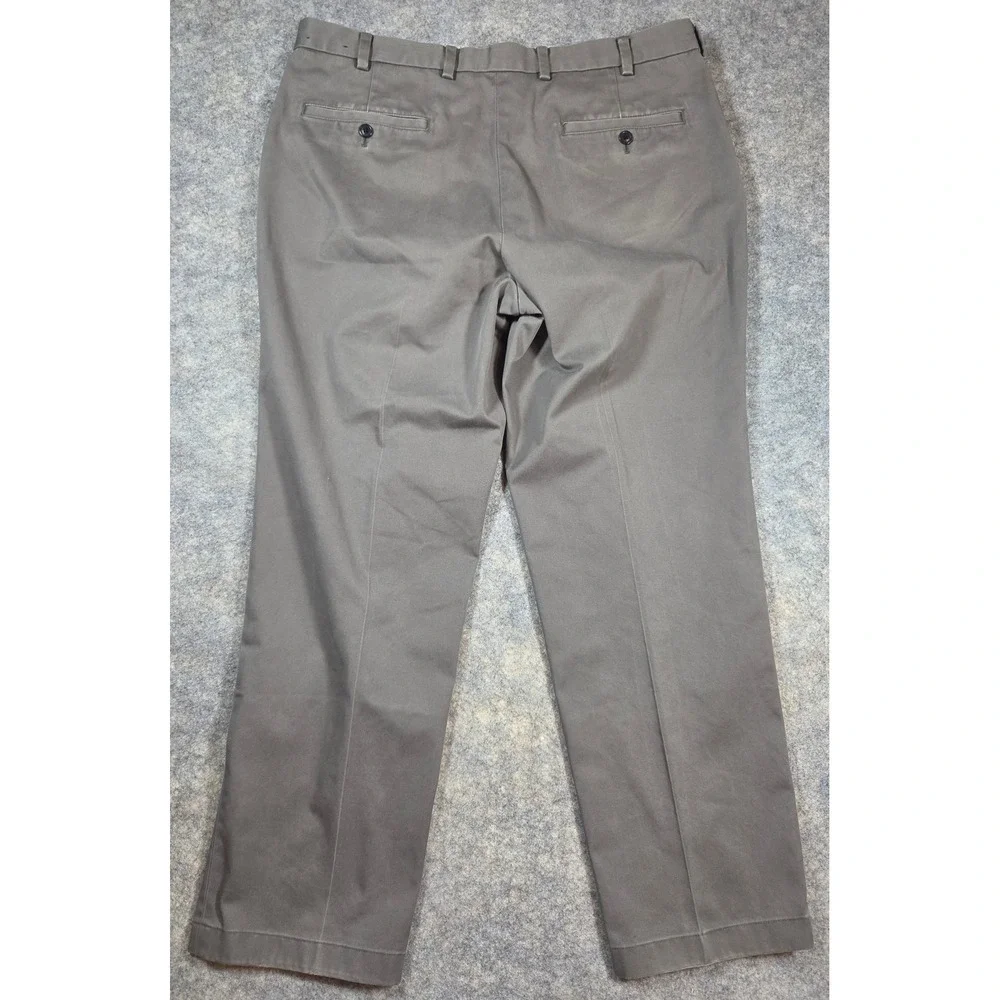Brooks Brothers Advantage Chino Clark Fit Grey Cotton Pants Mens 38x30